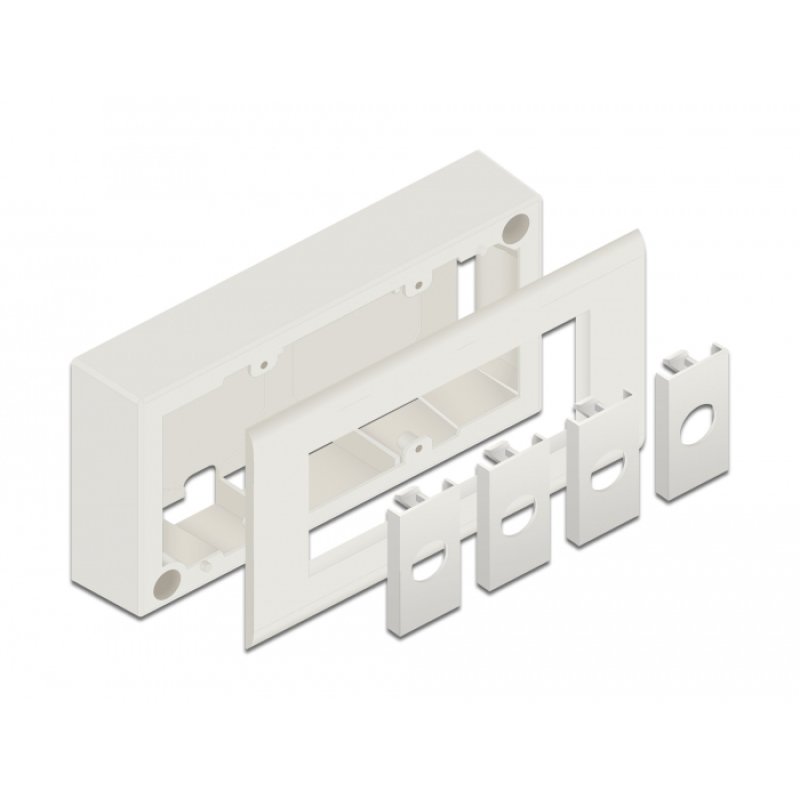 DeLOCK Surface-mounted Housing for Easy 45 Modules 152 x 82 mm, white