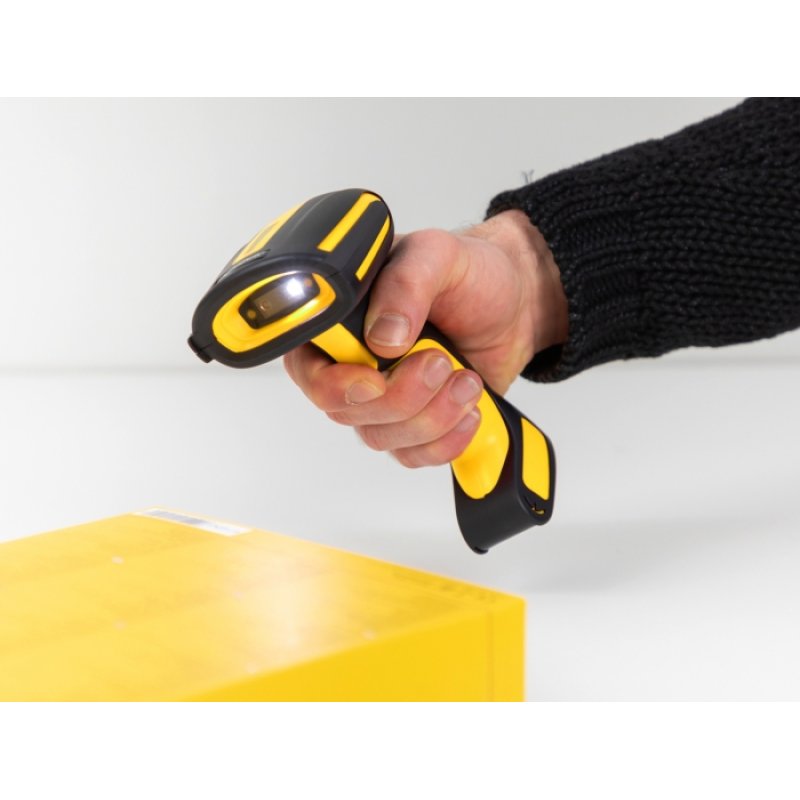 DeLOCK Scanner de code-barres industriel 1D et 2D pour 433 MHz ou Bluetooth avec station de chargement à induction