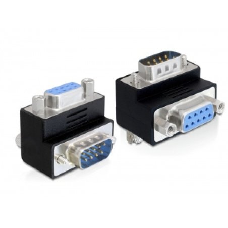 D-Sub 9 Pin Stecker zu Buchse 90° gewinkelt