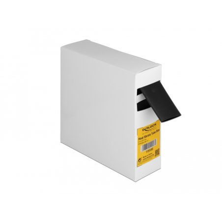 Schrumpfschlauch Box, mit Innenkleber, Schrumpfungsrate 3:1, 5 m x 25,4 mm schwarz