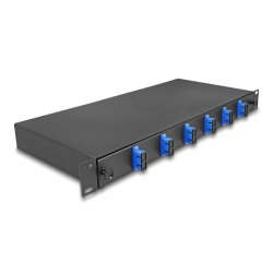 19? LWL Spleißbox 6 x SC Duplex OS2 1HE komplett bestückt