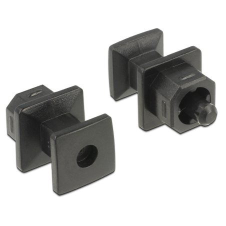 DeLOCK 64023 protection de sécurité pour prise Noir 10 pièce(s)