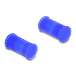 DL4 Staubschutz für Stecker und Buchse, Silikon, 2-teilig, blau 10er Set