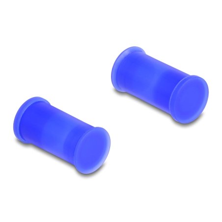 DL4 Staubschutz für Stecker und Buchse, Silikon, 2-teilig, blau 10er Set