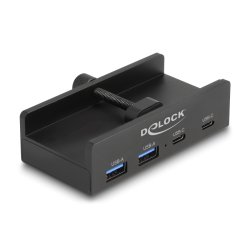 Externer USB 5 Gbps 4 Port Hub 2 x USB Typ-A und 2 x USB Type-C™ mit Feststellschraube