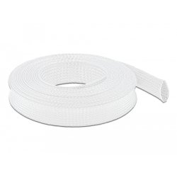 DeLOCK Manchon tressé étirable blanc 5 m x 25 mm