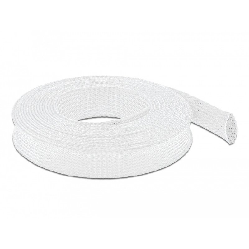 Geflechtschlauch dehnbar 5 m x 25 mm weiß