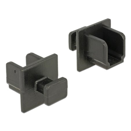 DeLOCK 64010 protection de sécurité pour prise Noir 10 pièce(s)
