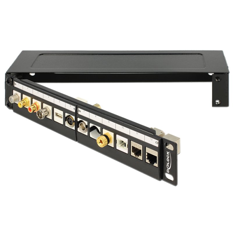 DeLOCK 43303 étagère 1U Rack monté sur le mur Noir