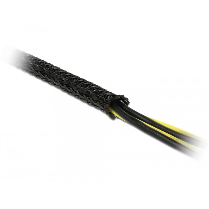 Geflechtschlauch dehnbar 5 m x 19 mm schwarz