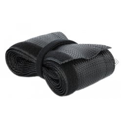 Geflechtschlauch mit Klettverschluss 2 m x 32 mm schwarz