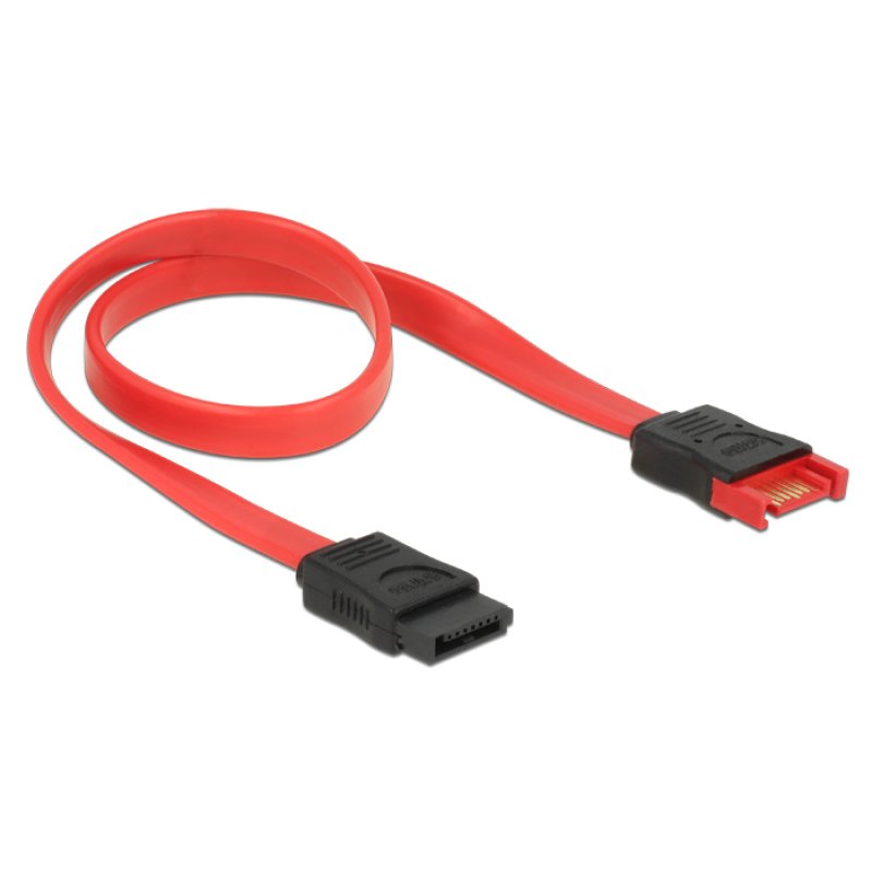 DeLOCK 83953 SATA cable 0.3 m SATA 7-pin Black, Red