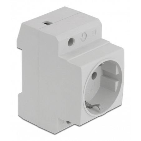 DeLOCK Power Socket with a Side Grounding Contact for DIN Rail 5 pieces