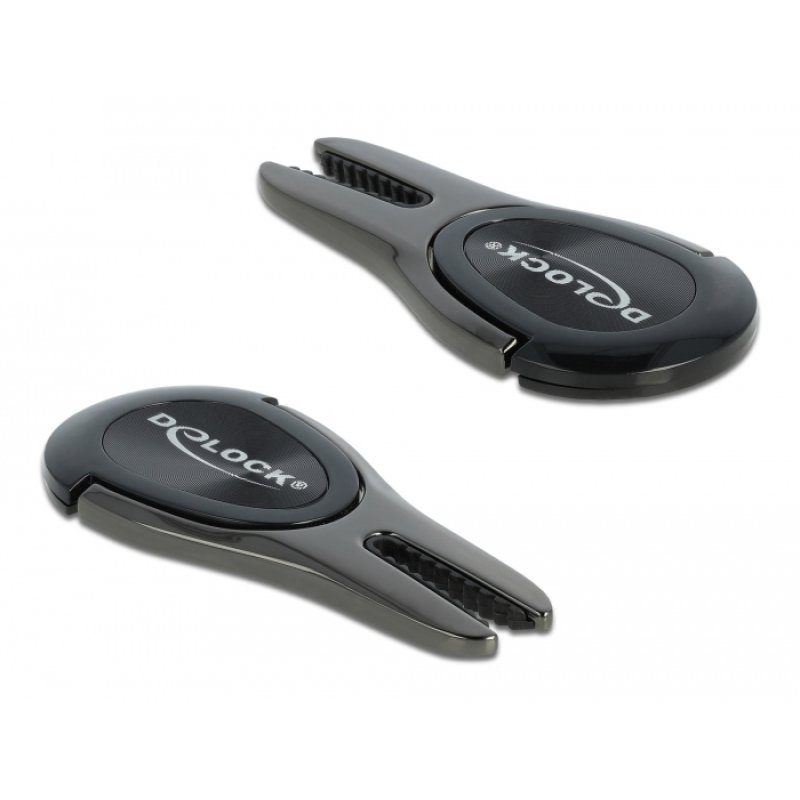 DeLOCK Mini support de téléphone mobile universel, 4-en-1, anthracite