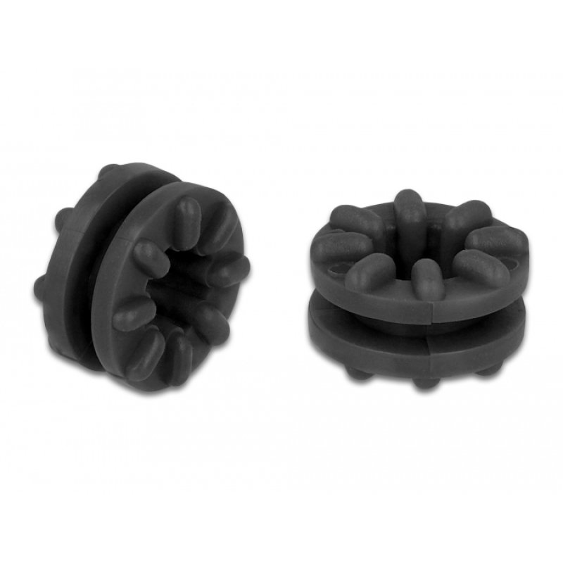 DeLOCK Anti vibration grommet black 10 pieces