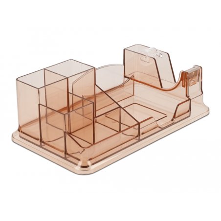 DeLOCK Desk Organizer transparent / brown