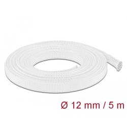 Geflechtschlauch dehnbar 5 m x 12 mm weiß