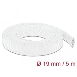 DeLOCK Manchon tressé étirable blanc 5 m x 19 mm