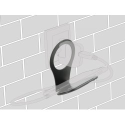 Handy Ladehalterung für Steckdose schwarz