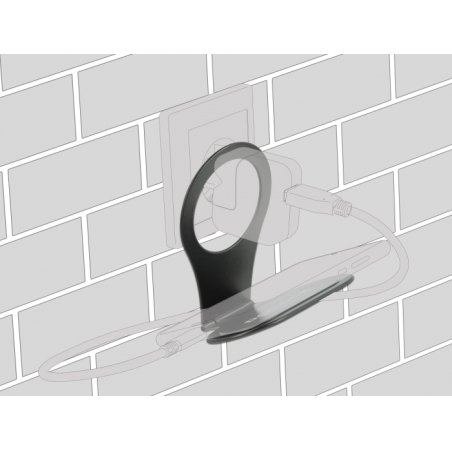 DeLOCK Mobile Phone Charging Holder for Power Socket black