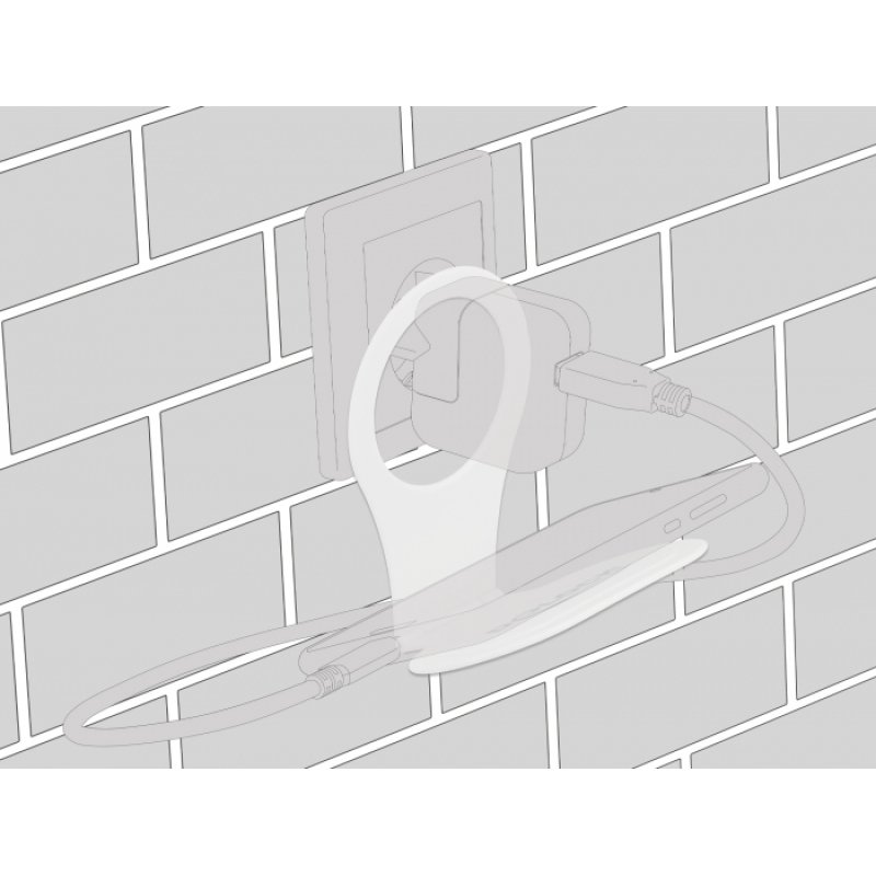 DeLOCK Mobile Phone Charging Holder for Power Socket white