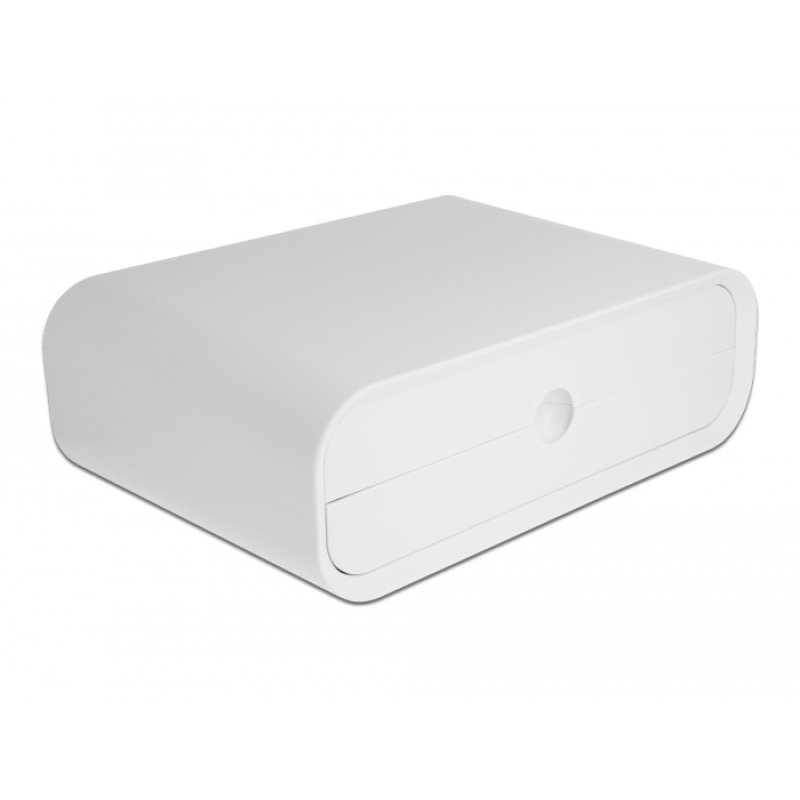 DeLOCK Monitor Stand with two Drawers white