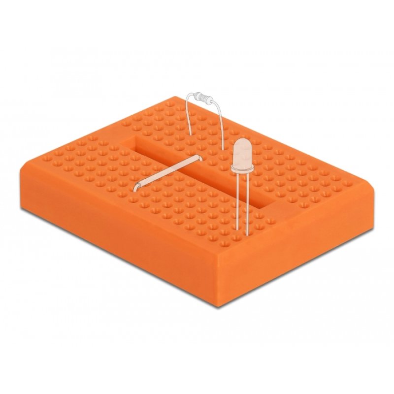 DeLOCK Mini-plaque expérimentale 170 contacts, orange