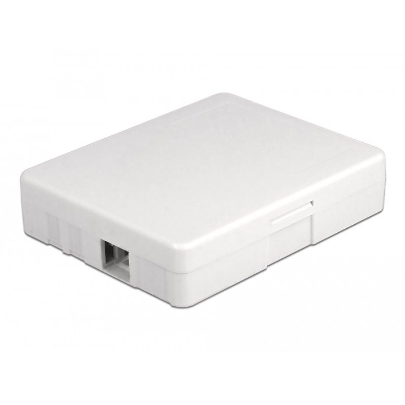 DeLOCK Optical Fiber Connection Box for wall mounting for 2 x SC Simplex or LC Duplex white