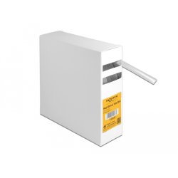 DeLOCK Boite de manchon thermorétractable, Rapport de rétrécissement 2:1, 10 m x 9,5 mm transparent