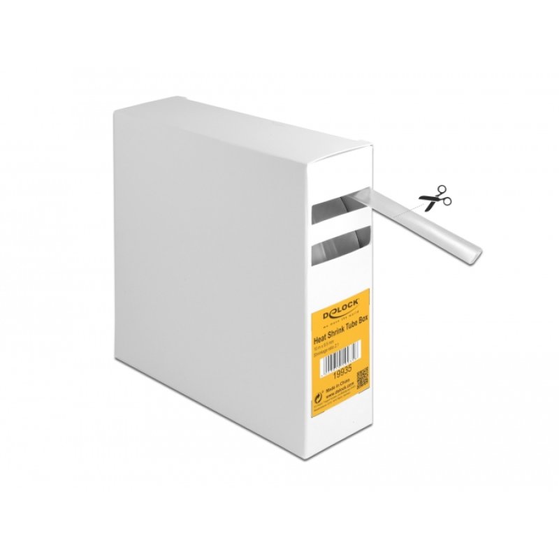 Schrumpfschlauch Box, Schrumpfungsrate 2:1, 10 m x 9,5 mm transparent