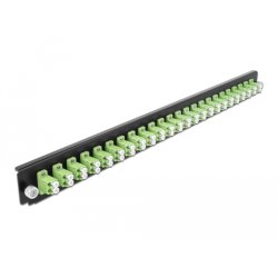 DeLOCK 19″ Splice Box Front Panel 24 port LC Duplex limegreen