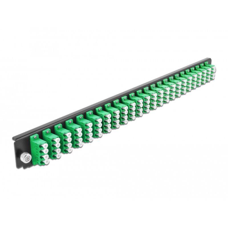 DeLOCK 19″ Splice Box Front Panel 24 port LC Quad green