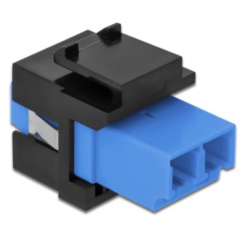 Keystone Modul LC Duplex Buchse zu LC Duplex Buchse blau / schwarz