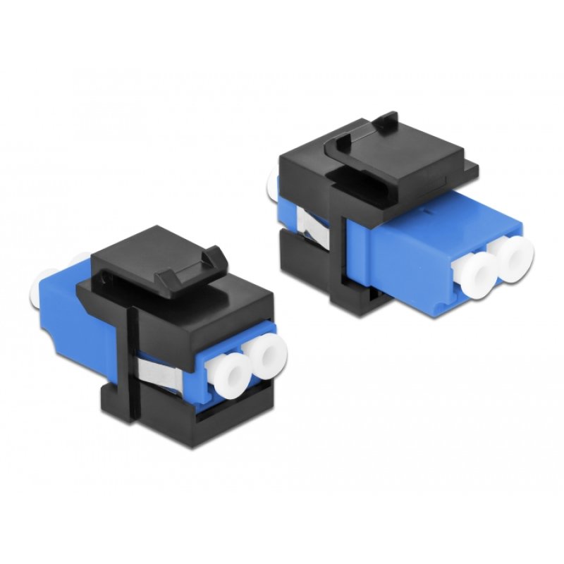 DeLOCK Module Keystone LC Duplex femelle à LC Duplex femelle bleu / noir