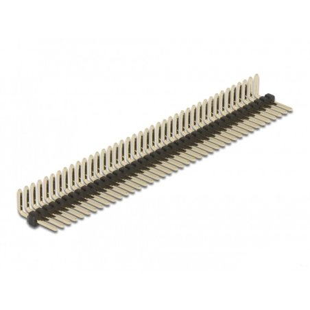 DeLOCK Pin header 40 pin, pitch 1.27 mm, 1-row, angled, 5 pieces