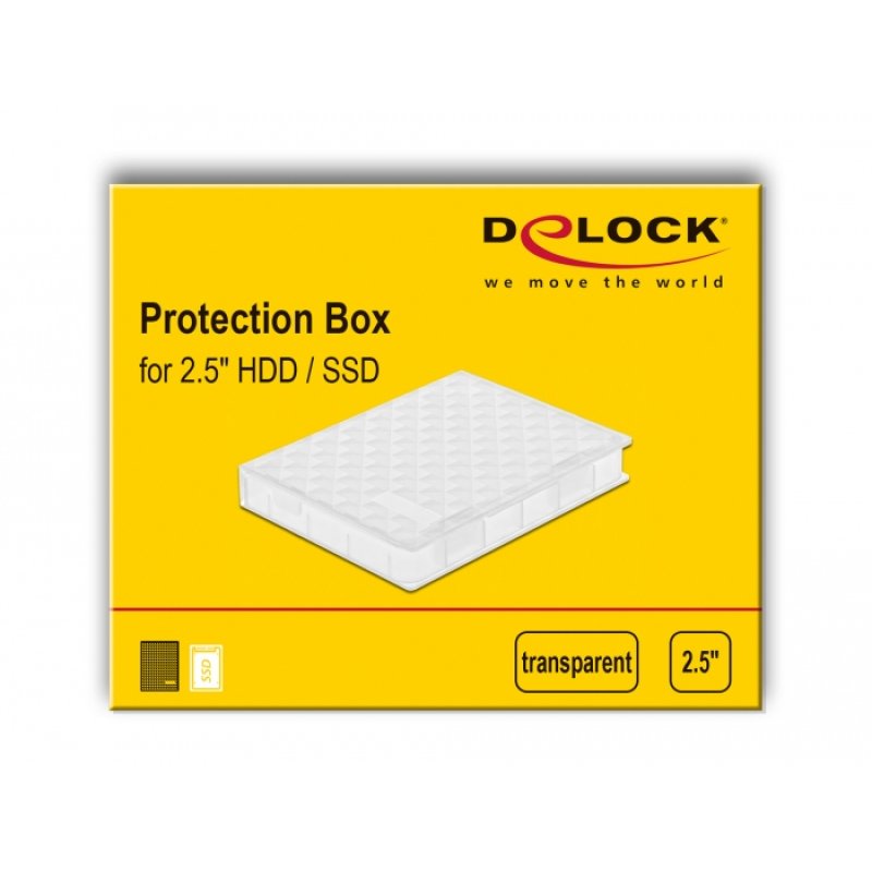 DeLOCK Protection Box for 2.5″ HDD / SSD transparent