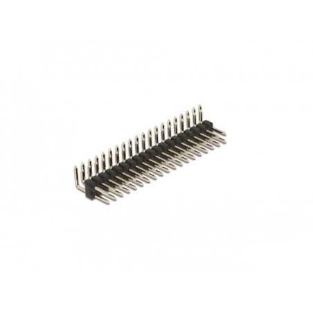 Stiftleiste 20 Pin, Rastermaß 2,54 mm, 2-reihig, gewinkelt, 5 Stück