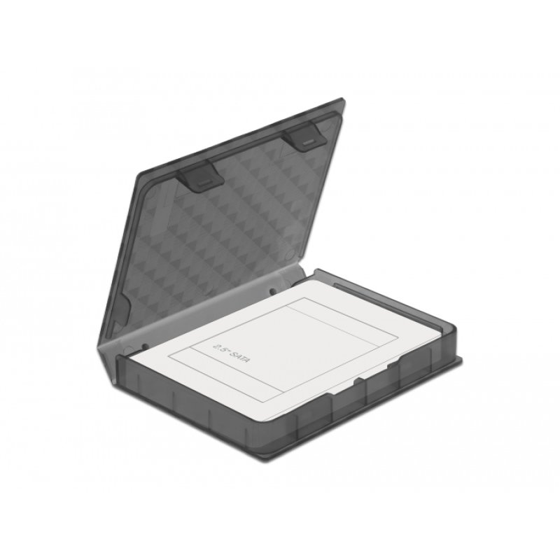 DeLOCK Boite de protection pour HDD / SSD 2.5″, gris