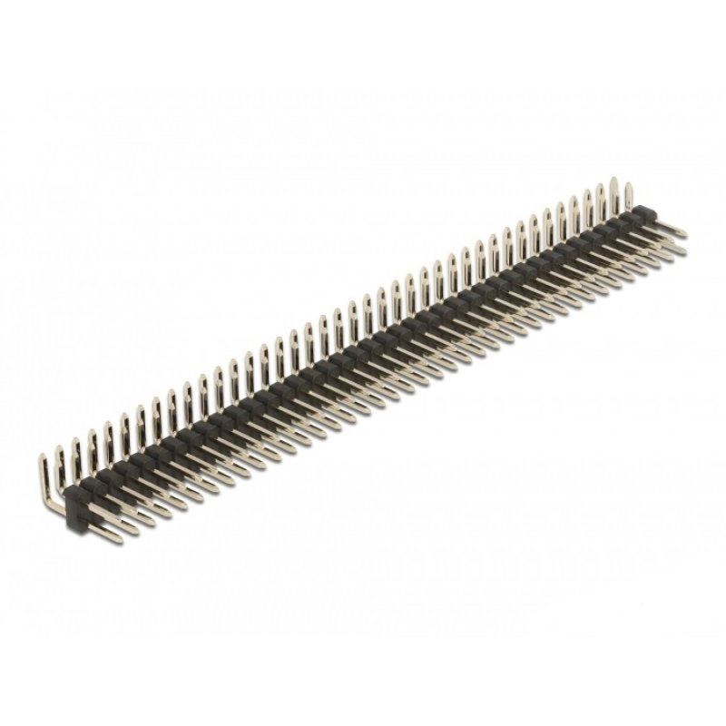 DeLOCK Pin header 40 pin, pitch 2.54 mm, 2-row, angled, 5 pieces