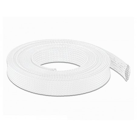 Geflechtschlauch dehnbar 10 m x 19 mm weiß