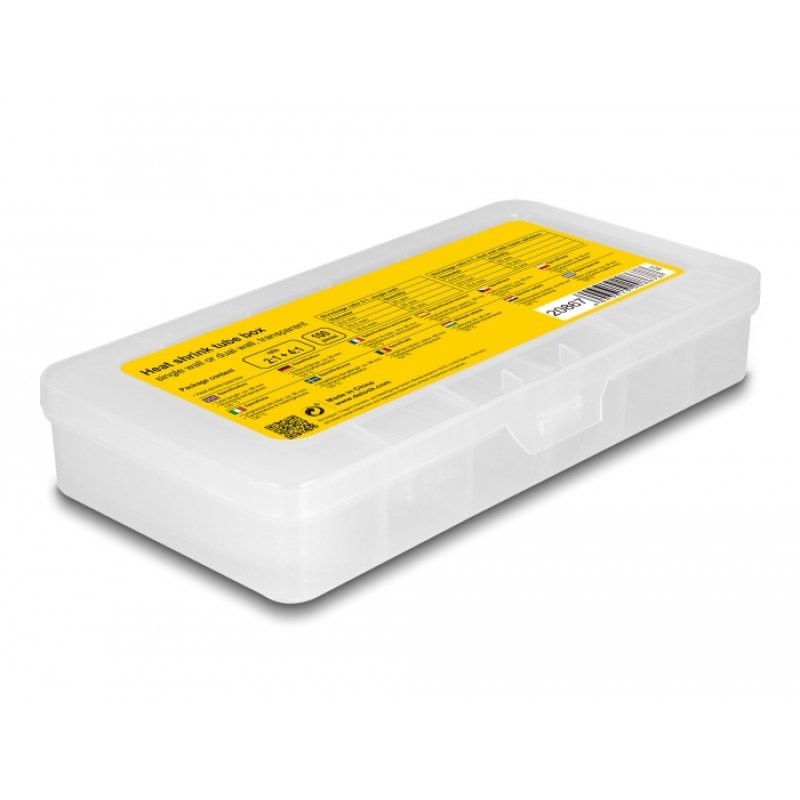 DeLOCK Boite de manchons thermorétractables assortis, ratio de rétractation de 4:1, simple paroi et double paroi avec