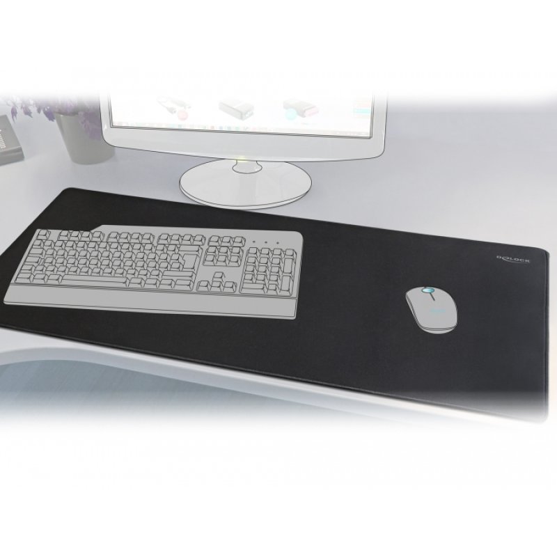 DeLOCK 12027 mouse pad Gaming mouse pad Black