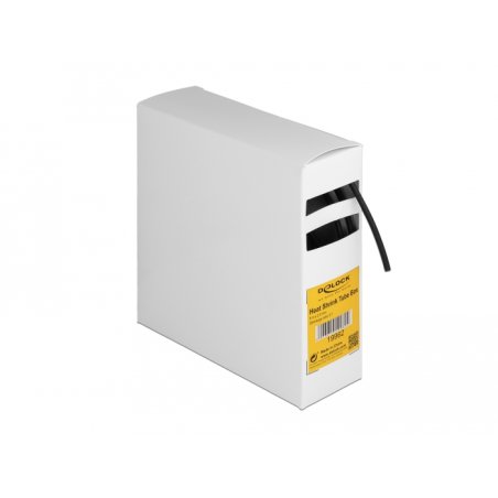DeLOCK Heat shrink tube Box, with inside adhesive, shrinkage ratio 3:1, 5 m x 2.4 mm black