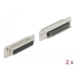 D-Sub HD 44 Pin Buchse Metall, Lötversion, 2 Stück