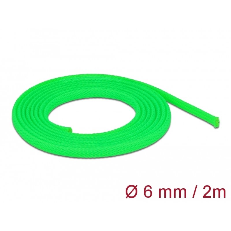 Geflechtschlauch dehnbar 2 m x 6 mm grün