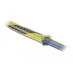 Geflechtschlauch dehnbar 2 m x 38 mm schwarz-gelb