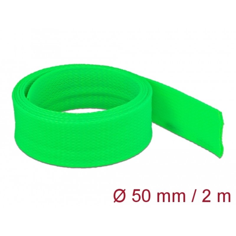 Geflechtschlauch dehnbar 2 m x 50 mm grün
