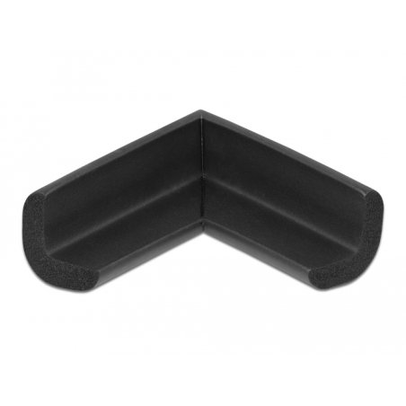 DeLOCK Protection de rebord en mousse, autoadhésive, 56 x 56 x 22 mm, noire