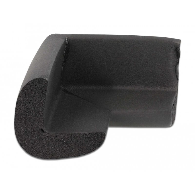 DeLOCK Protection de rebord en mousse, autoadhésive, 56 x 56 x 33 mm, noire