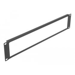 DeLOCK Panneau d’armoire de réseau 19″ avec ouverture, 2 unité, noir